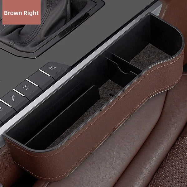 Organizador multifuncional de cuero para asiento de coche, ¡45% de descuento!