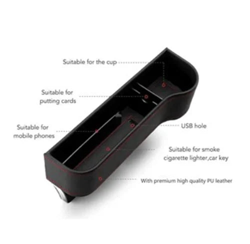 Organizador multifuncional de cuero para asiento de coche, ¡45% de descuento!