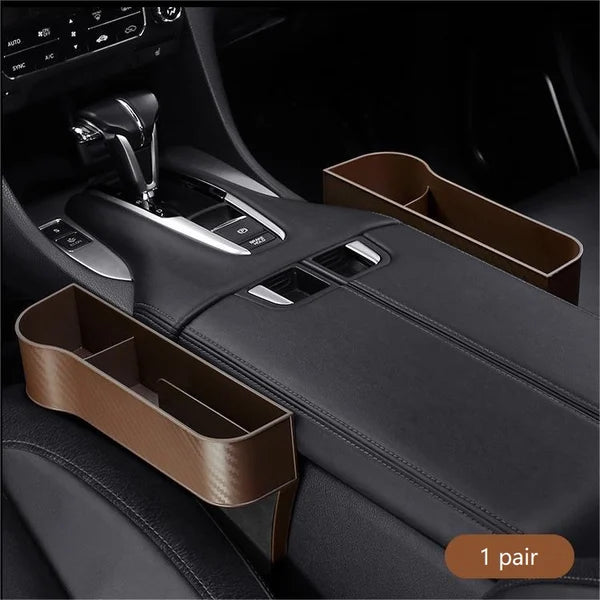 Organizador multifuncional de cuero para asiento de coche, ¡45% de descuento!