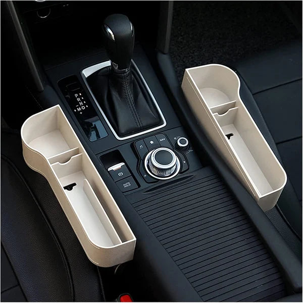 Organizador multifuncional de cuero para asiento de coche, ¡45% de descuento!