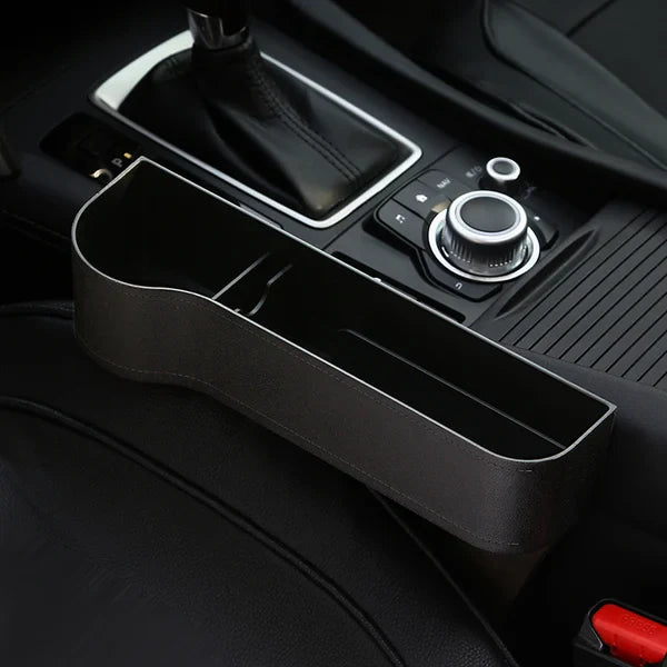 Organizador multifuncional de cuero para asiento de coche, ¡45% de descuento!