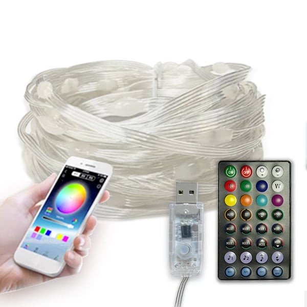 VENTA CALIENTE 45%🔥 Nuevas cadenas de luces fantasma RGB Control de aplicación Bluetooth