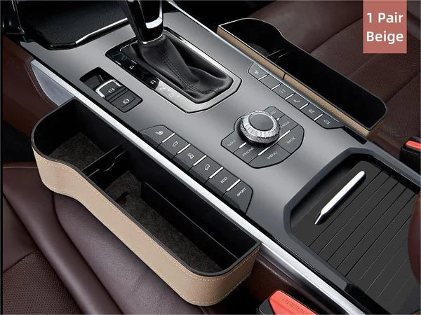 Organizador multifuncional de cuero para asiento de coche, ¡45% de descuento!