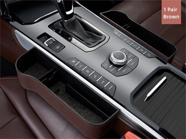 Organizador multifuncional de cuero para asiento de coche, ¡45% de descuento!