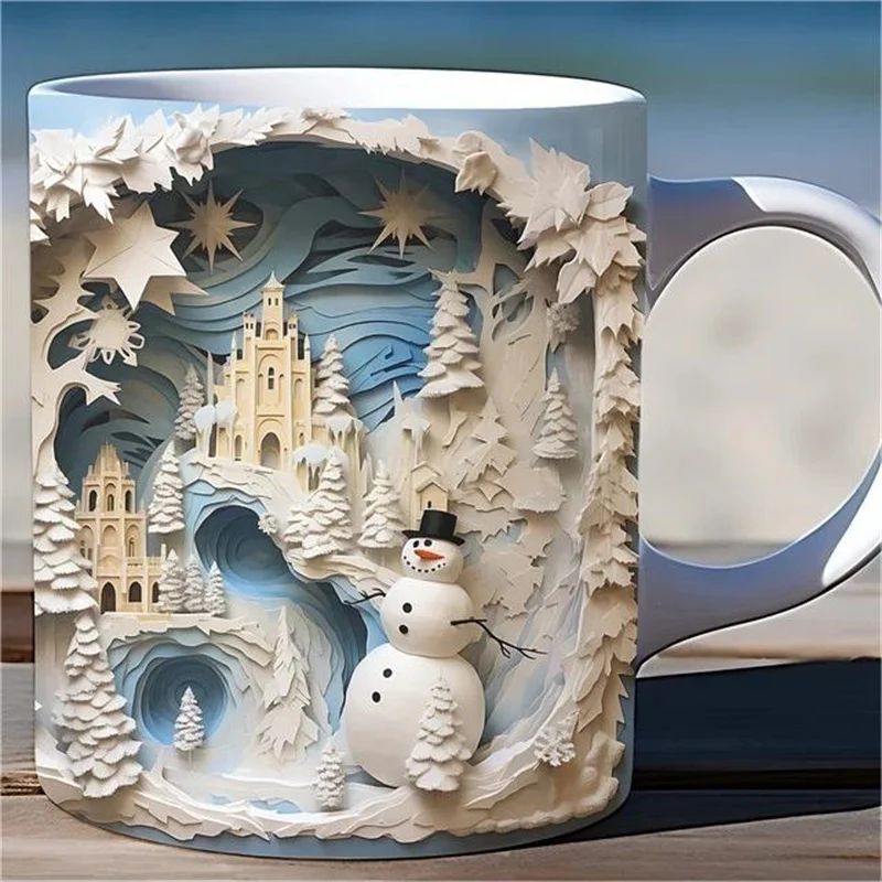 Taza con diseño de estanterías y agujeros en la pared (355 ml)