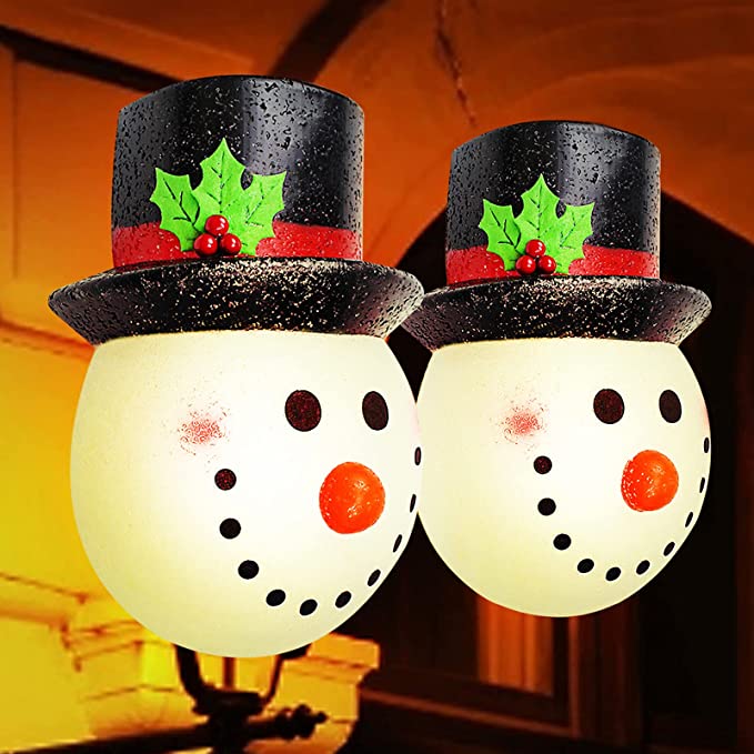 Cubiertas de luz de porche con forma de muñeco de nieve
