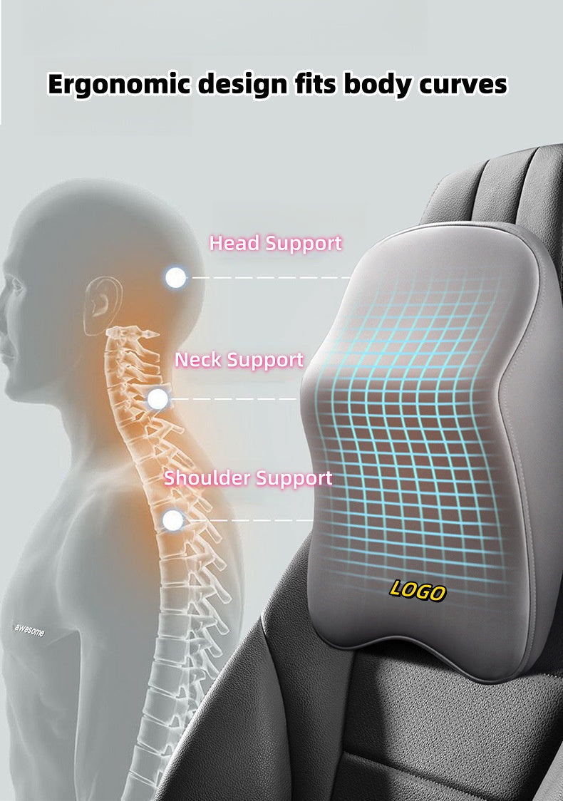 REBAJAS 45%🔥 Reposacabezas y soporte lumbar de primera clase para coche [Ajuste universal]