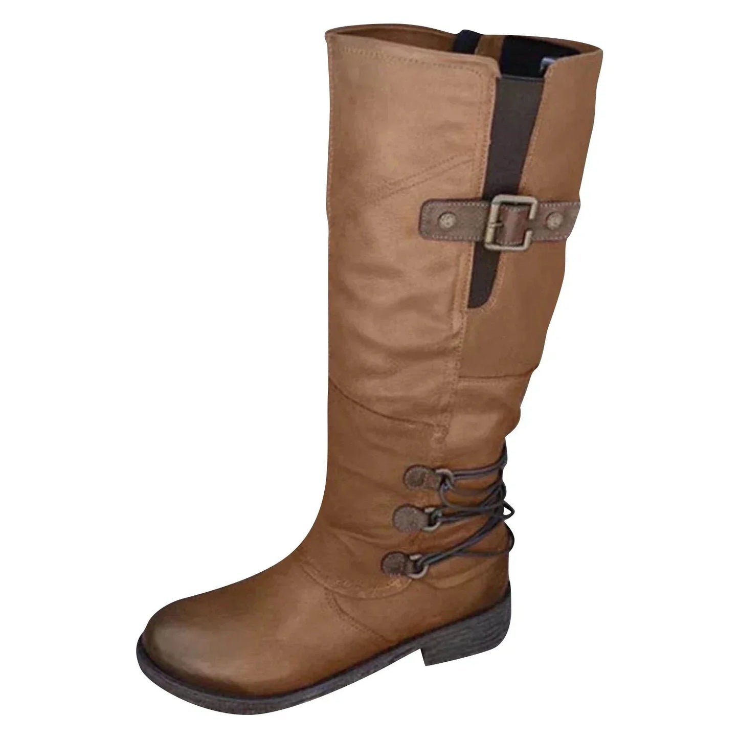 🎁Last Day 50% Off❤️ Women’s Vintage Leather Zipper High-top Wide Calf Boots