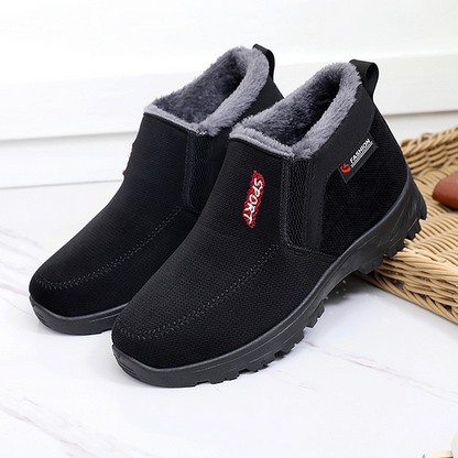 (⏰CLEARANCE SALE 50% OFF) Men's 2024 Winter New Waterproof Non-Slip Slip-On Warm Shoes, Wide Toe Arch Support Walking Shoes