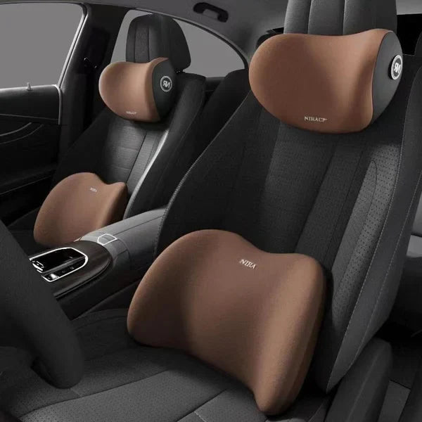 OFERTA CALIENTE 45% DE DESCUENTO🎁 Cojín para reposacabezas y soporte lumbar de coche [Ajuste universal]