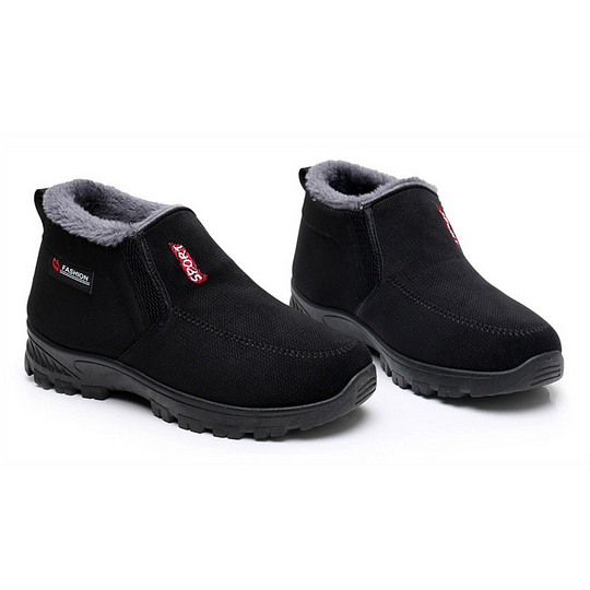 (⏰CLEARANCE SALE 50% OFF) Men's 2024 Winter New Waterproof Non-Slip Slip-On Warm Shoes, Wide Toe Arch Support Walking Shoes