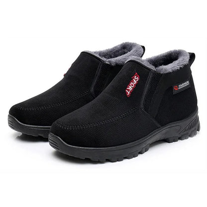 (⏰CLEARANCE SALE 50% OFF) Men's 2024 Winter New Waterproof Non-Slip Slip-On Warm Shoes, Wide Toe Arch Support Walking Shoes