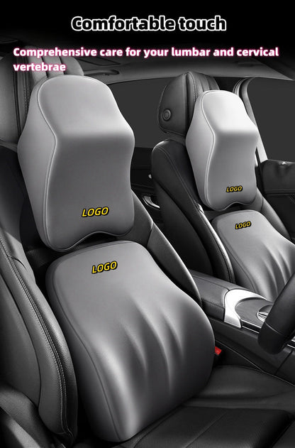 REBAJAS 45%🔥 Reposacabezas y soporte lumbar de primera clase para coche [Ajuste universal]