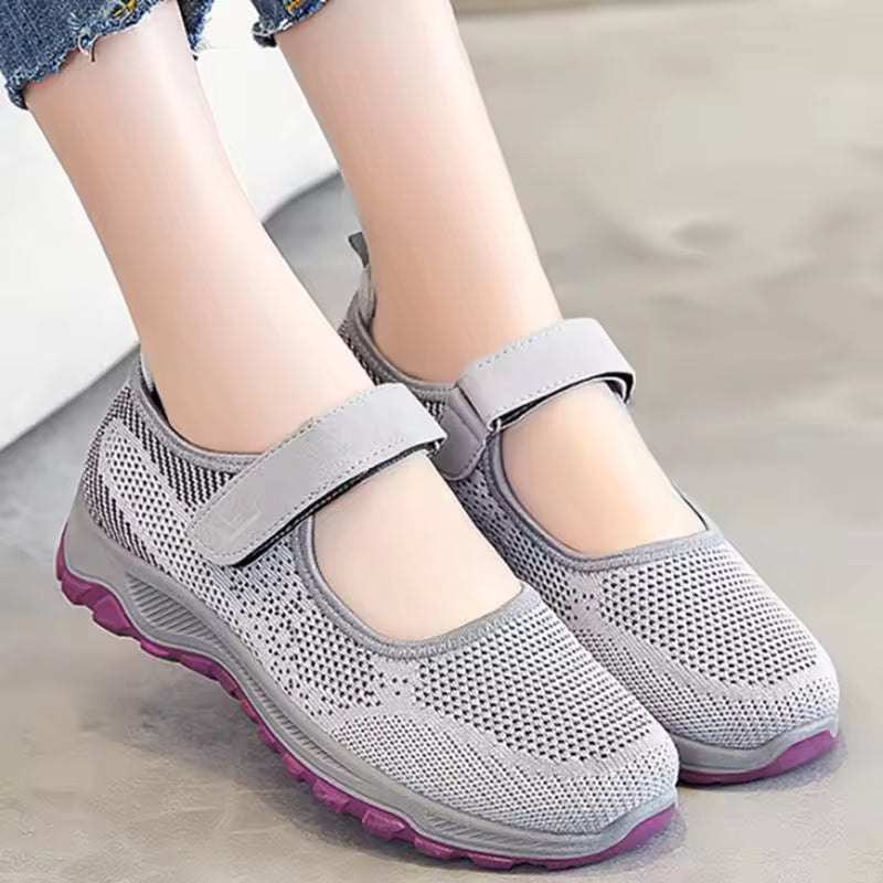 Extra Wide Orthopedic Comfort Walking Shoes for Women – Stretch Fit for Swollen Feet