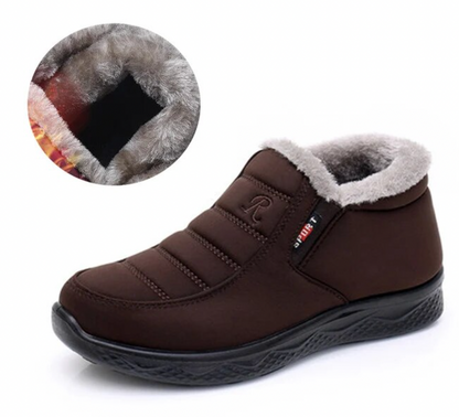 Women Winter Non-slip Waterproof Plush Slip-on Boots [Wide Width]