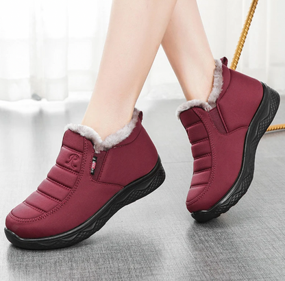 Women Winter Non-slip Waterproof Plush Slip-on Boots [Wide Width]