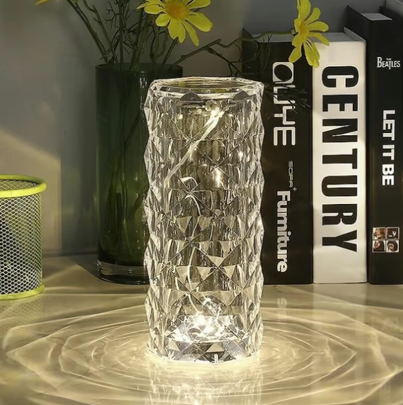 16 Colors Rose Rays Crystal Diamond Table Lamp