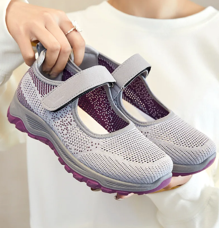 Extra Wide Orthopedic Comfort Walking Shoes for Women – Stretch Fit for Swollen Feet