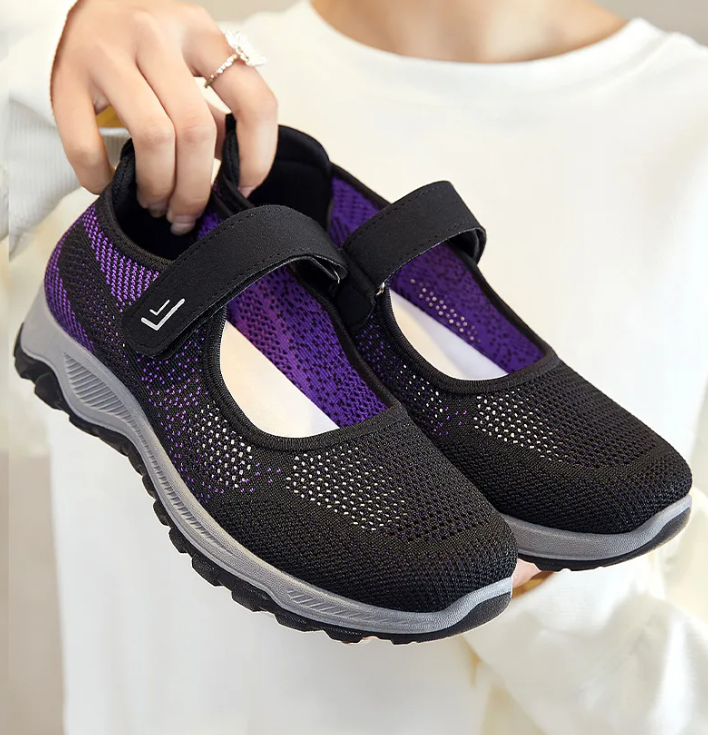 Extra Wide Orthopedic Comfort Walking Shoes for Women – Stretch Fit for Swollen Feet