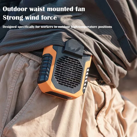 Summer Sale 50% Off🔥 2025 Smart AI Long-lasting Battery Powerful Portable Waist Clip Fan, Wearable Hanging Neck Fan