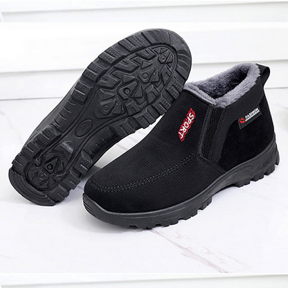 (⏰CLEARANCE SALE 50% OFF) Men's 2024 Winter New Waterproof Non-Slip Slip-On Warm Shoes, Wide Toe Arch Support Walking Shoes