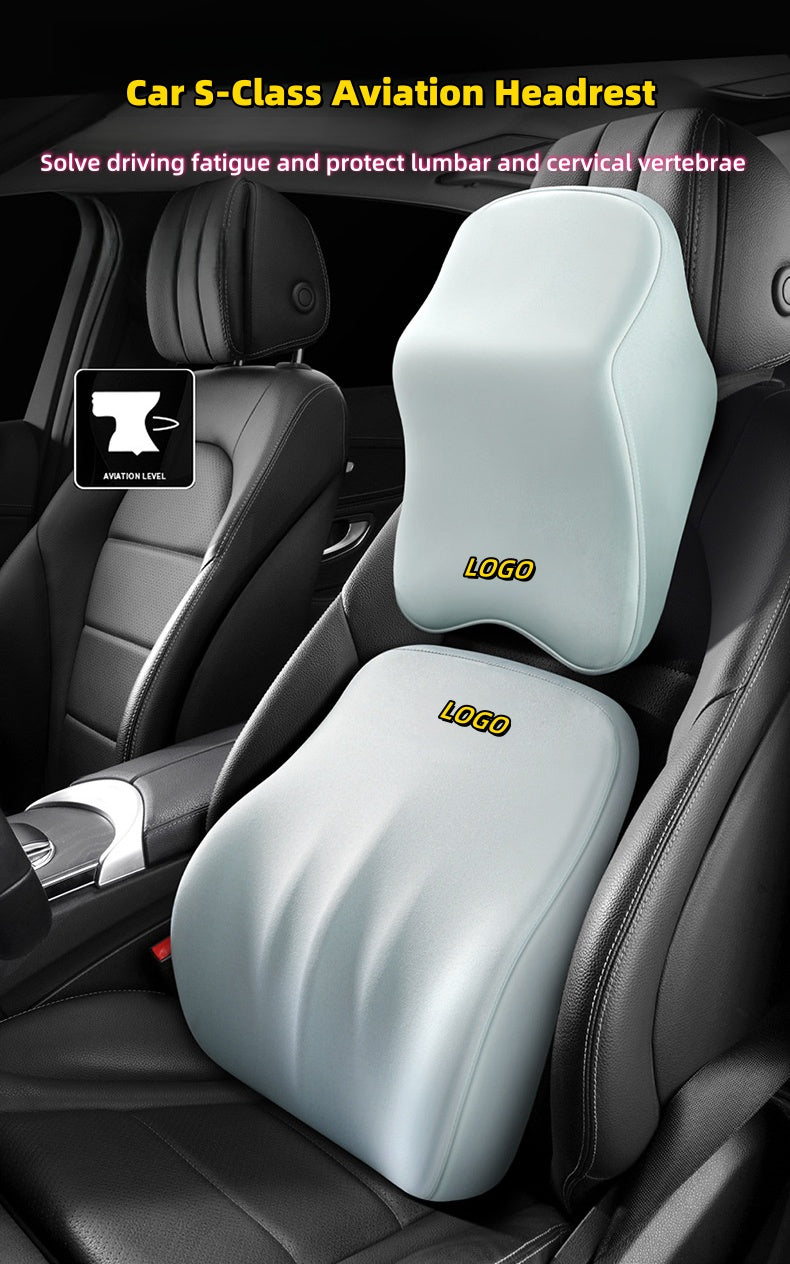 REBAJAS 45%🔥 Reposacabezas y soporte lumbar de primera clase para coche [Ajuste universal]