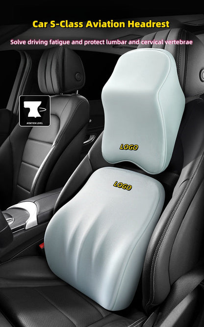 REBAJAS 45%🔥 Reposacabezas y soporte lumbar de primera clase para coche [Ajuste universal]