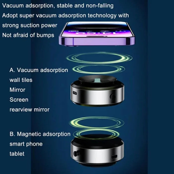 OFERTA CALIENTE 45% DE DESCUENTO🔥Soporte para teléfono de doble cara: Innovador diseño de ventosa doble y magnético