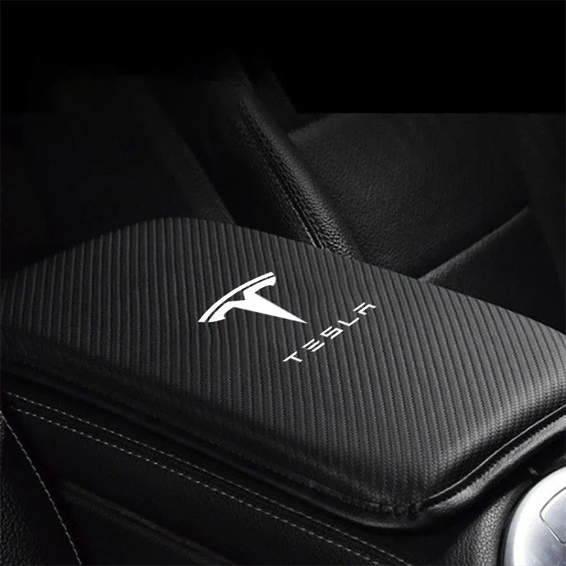 Car Carbon FiberCentral Armrest Protective Cover