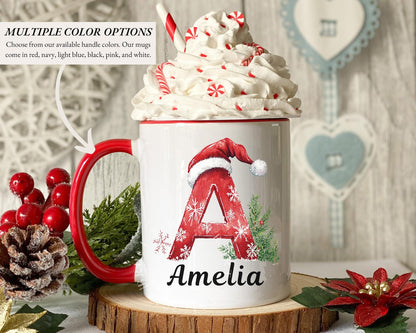 Personalized Christmas Ceramic Coffee Mug, Custom Name Mug