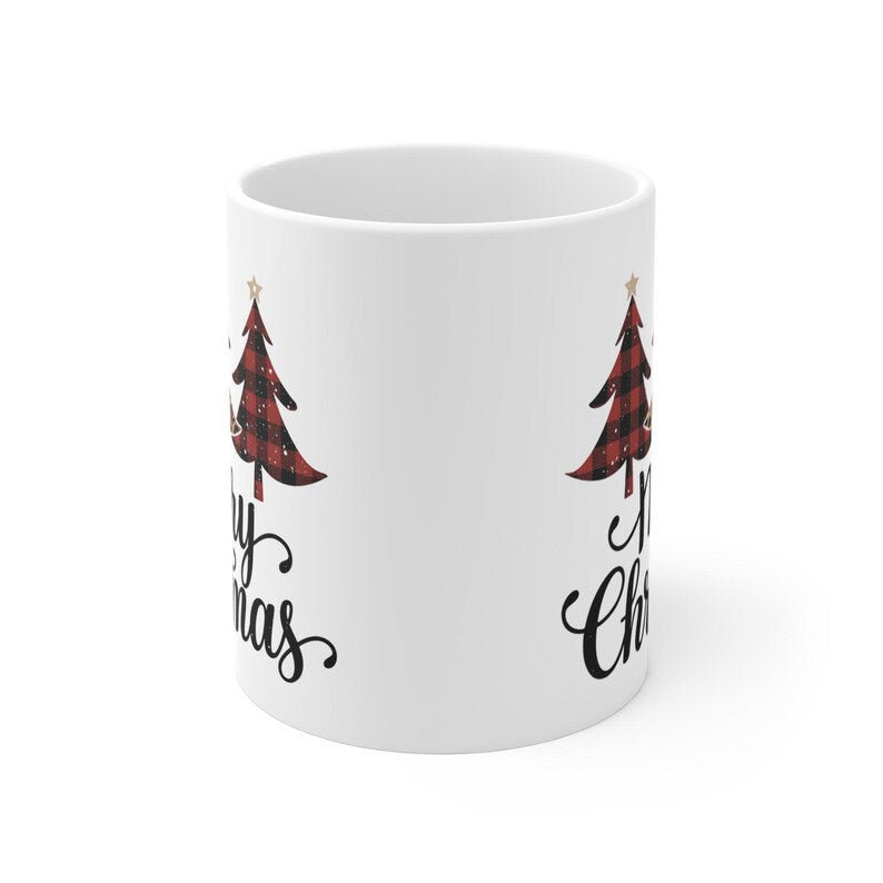 Christmas Mug, Holiday Cheer Cup, Festive Drinkware, Gift for Her, Seasonal Coffee Mug, Merry Christmas Mug