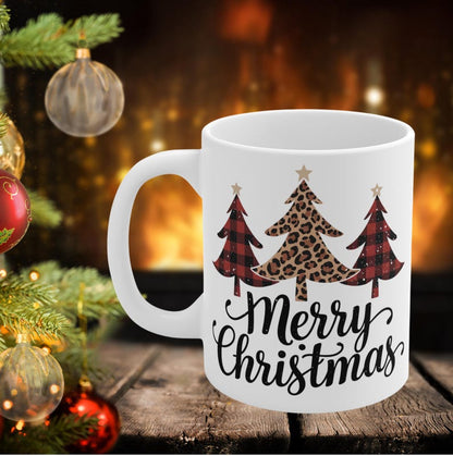 Christmas Mug, Holiday Cheer Cup, Festive Drinkware, Gift for Her, Seasonal Coffee Mug, Merry Christmas Mug