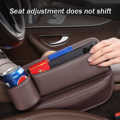 🔥HOT SALE 45% 💖Car Leather Cup Holder Gap Filler Oragnizer Bag [Universal Fitment]