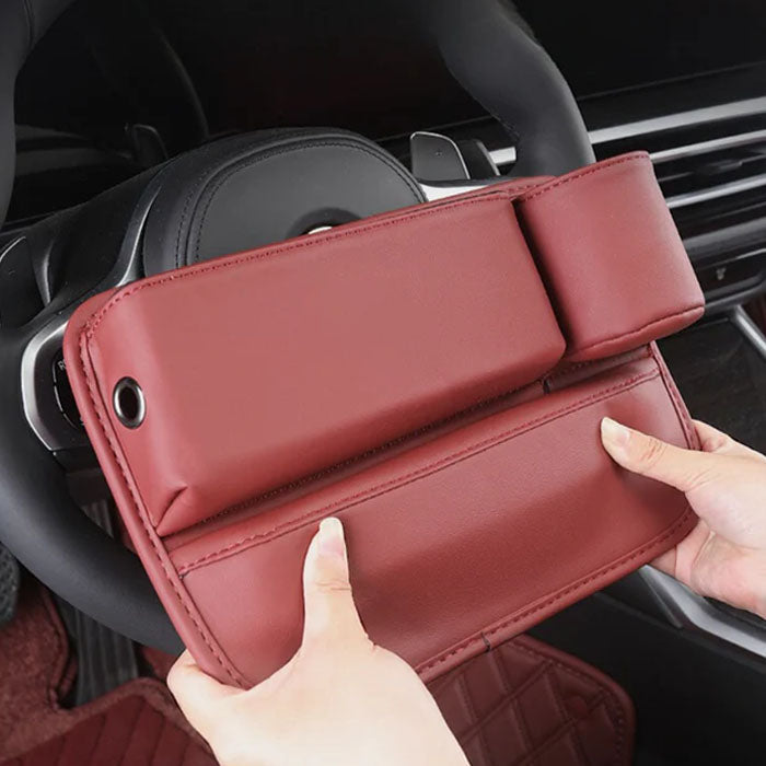 🔥HOT SALE 45% 💖Car Leather Cup Holder Gap Filler Oragnizer Bag [Universal Fitment]